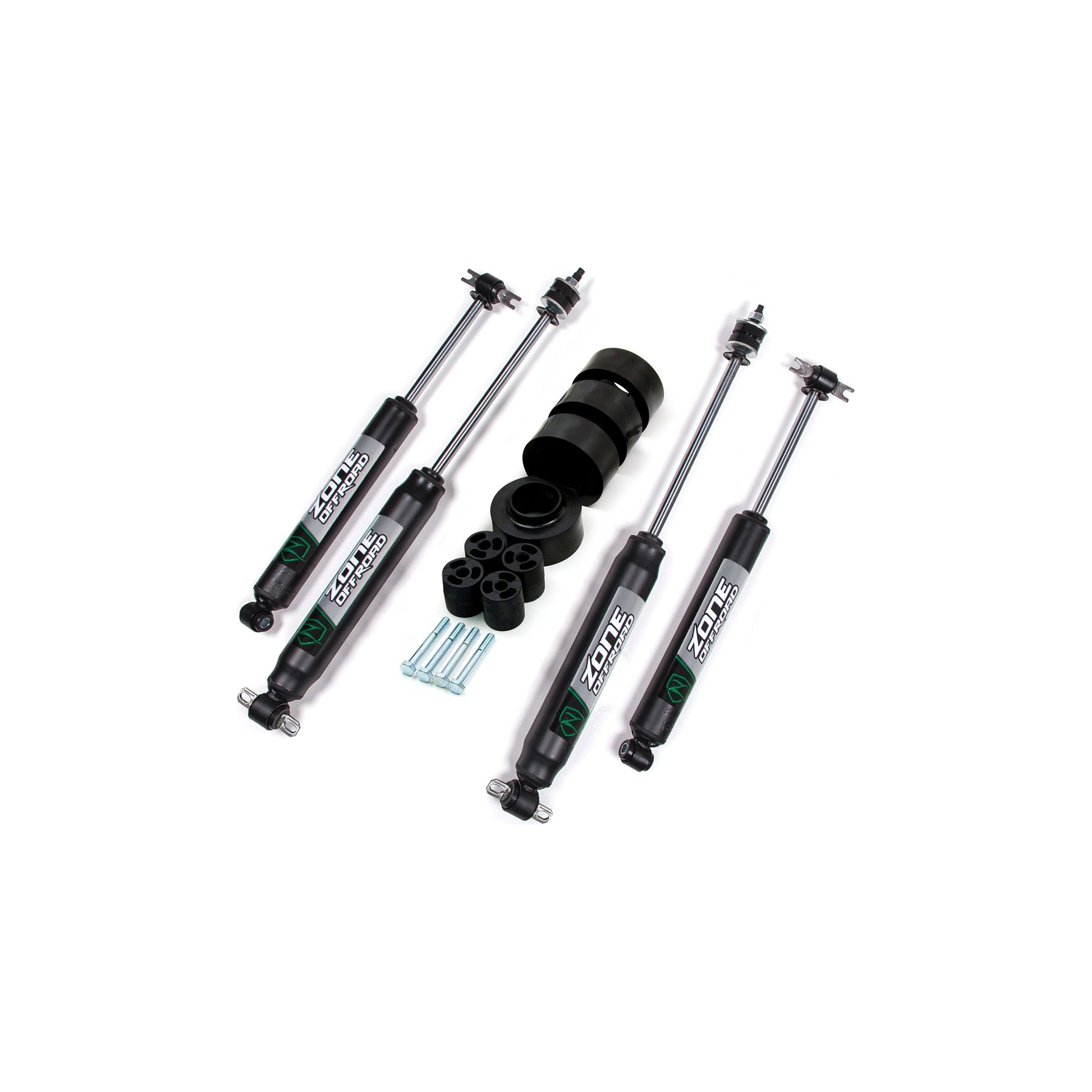 ZONE OFFROAD | 97-06 Jeep Wrangler TJ 1.75 Inch Lift Kit No Shocks Zone Offroad | ZONJ1 includes coil spacers and bump stops.