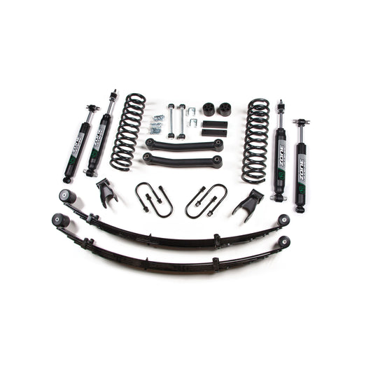 ZONE OFFROAD | 84-01 Jeep Cherokee XJ 4.5 Inch Lift Kit With Rear Springs-Chrysler 8.25 Nitro Shocks Zone Offroad | ZONJ23N parts layout