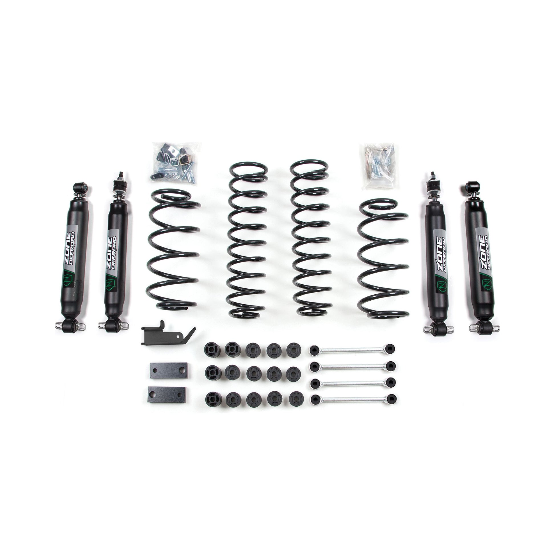 ZONE OFFROAD | 97-06 Jeep Wrangler TJ 4.25 Inch Combo Lift Kit With Nitro Shocks Zone Offroad | ZONJ25N parts and components