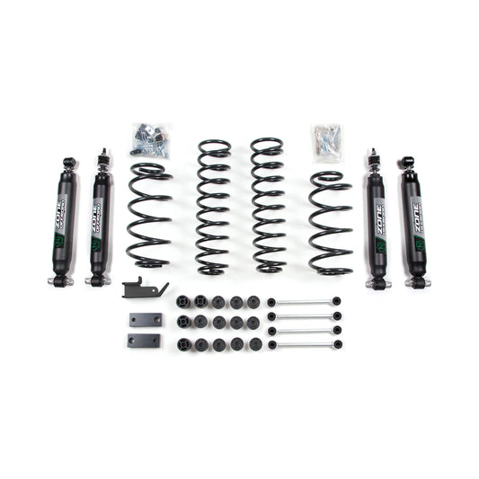 ZONE OFFROAD | 97-06 Jeep Wrangler TJ 4.25 Inch Combo Lift Kit With Discos Nitro Shocks Zone Offroad | ZONJ26N components layout