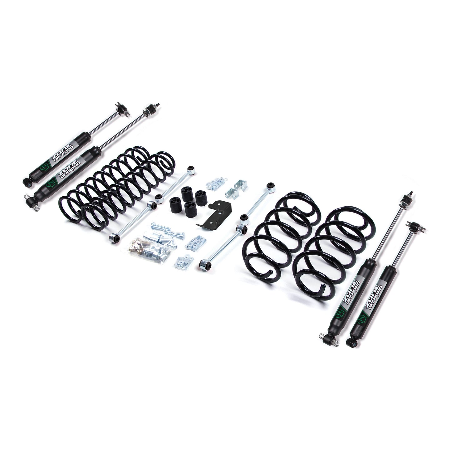 ZONE OFFROAD | 97-02 Jeep Wrangler TJ 3 Inch Coil Spring Lift Kit With Nitro Shocks Zone Offroad | ZONJ2N components and installation parts