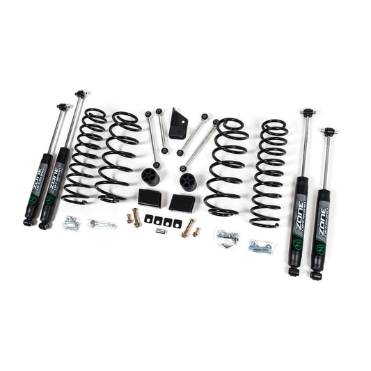 ZONE OFFROAD | 18-24 Jeep Wrangler JL 3 Inch Lift Kit With Nitro Shocks Zone Offroad | ZONJ31N parts and components layout.