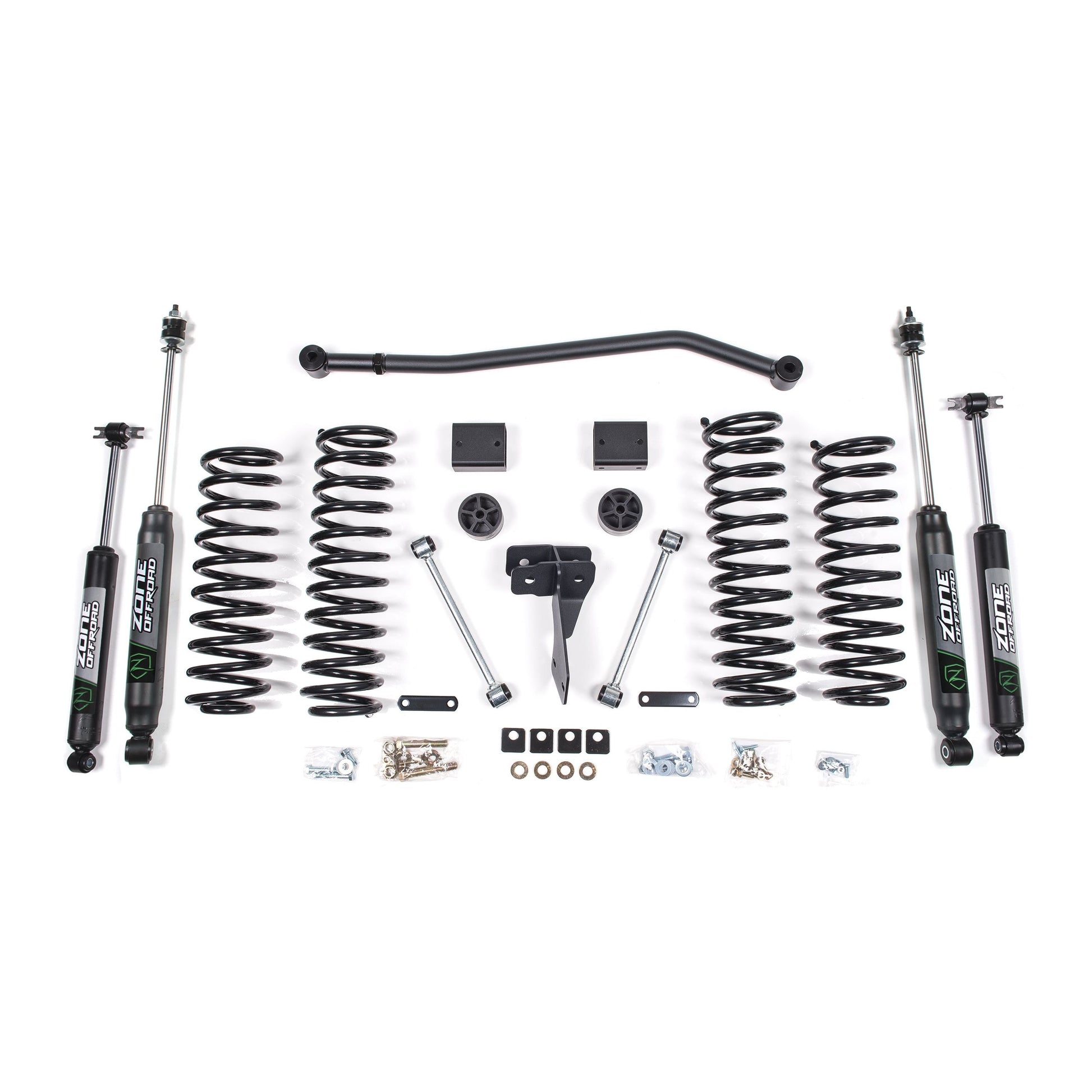 ZONE OFFROAD | 12-18 Jeep Wrangler JK 2 Door 4 Inch Coil Spring Lift Kit With Nitro Shocks Zone Offroad | ZONJ37N