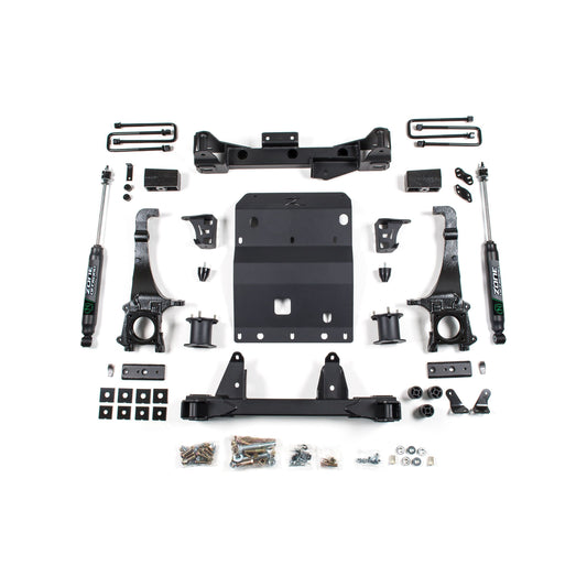 ZONE OFFROAD |  4 Inch Lift Kit   I ZONT8F components including crossmembers, steering knuckles, and strut spacers.