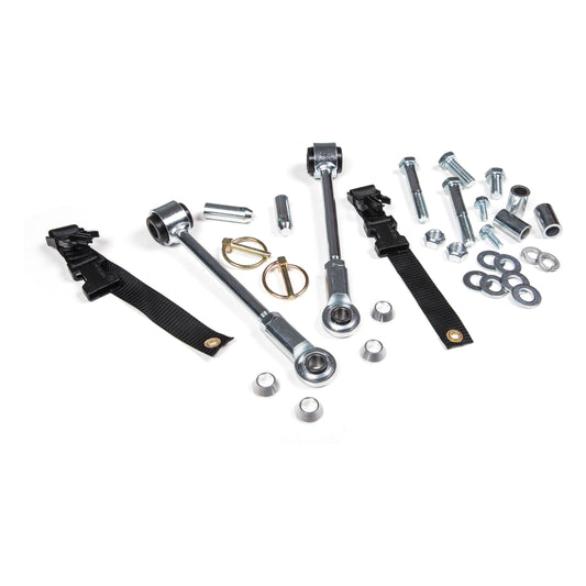 ZONE OFFROAD |  Front Sway Bar Disconnects   I ZONJ5314 components including disconnect rods and hardware.