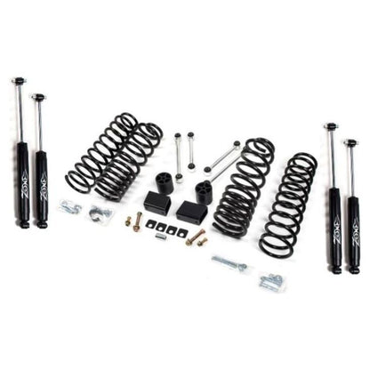 Zone Lift Kit 3" w-Nitro Shocks (20-C Jeep Gladiator JT) J34N components including shocks and springs.