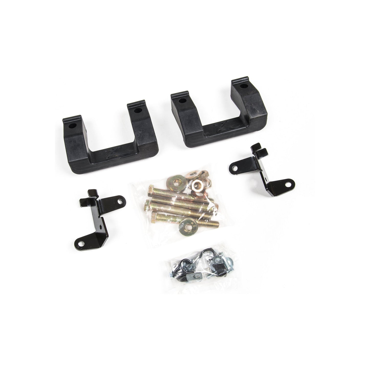ZONE OFFROAD |  2 Inch Strut Spacer Leveling Kit   I ZONC1221 components including strut spacers and installation hardware.