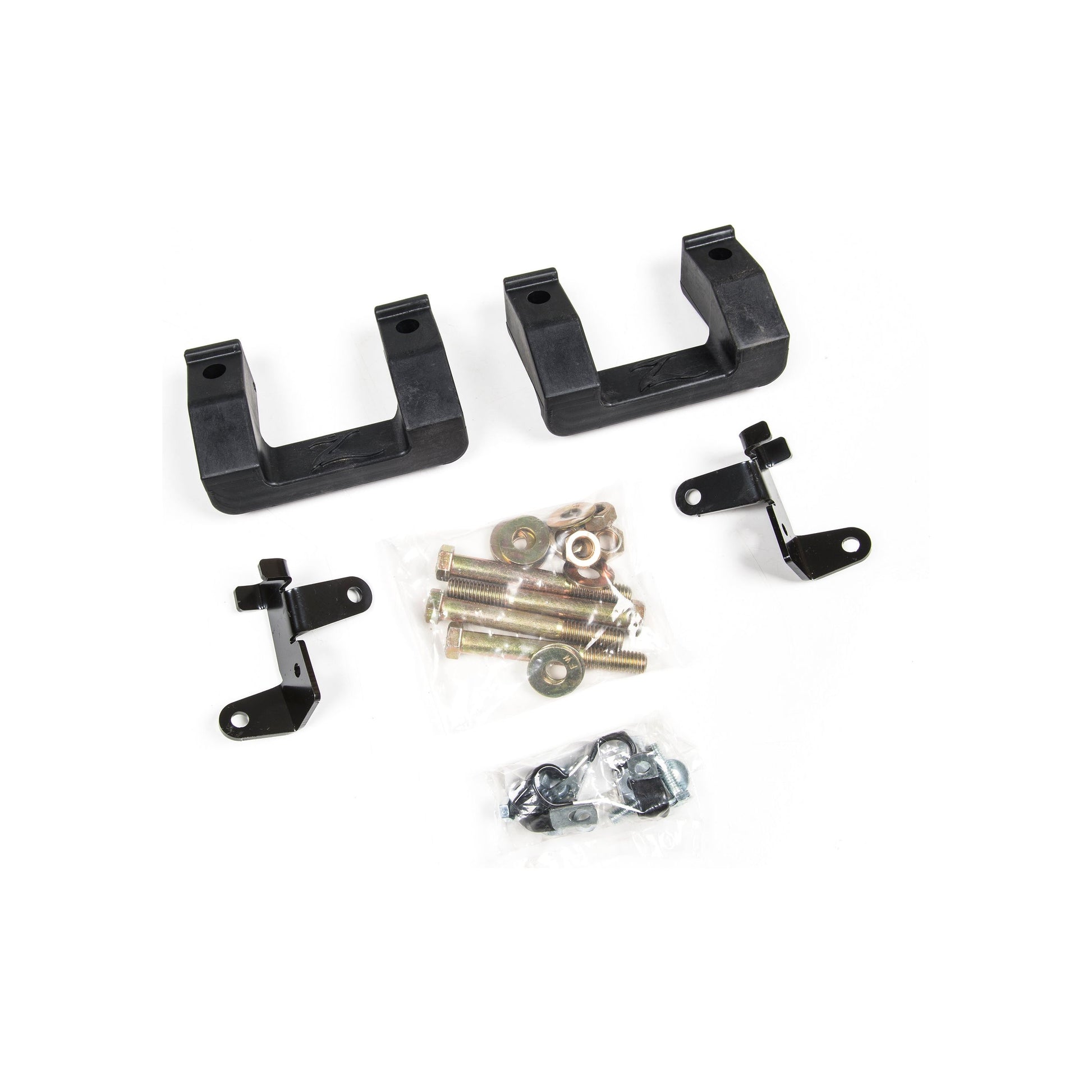 ZONE OFFROAD |  2 Inch Strut Spacer Leveling Kit   I ZONC1221 components including strut spacers and installation hardware.