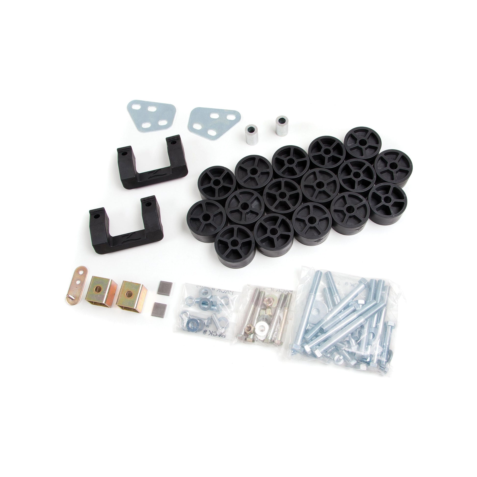 ZONE OFFROAD |  3.5 Inch Combination Lift Kit   I ZONC1350 parts including spacers, bolts, and leveling kit components.