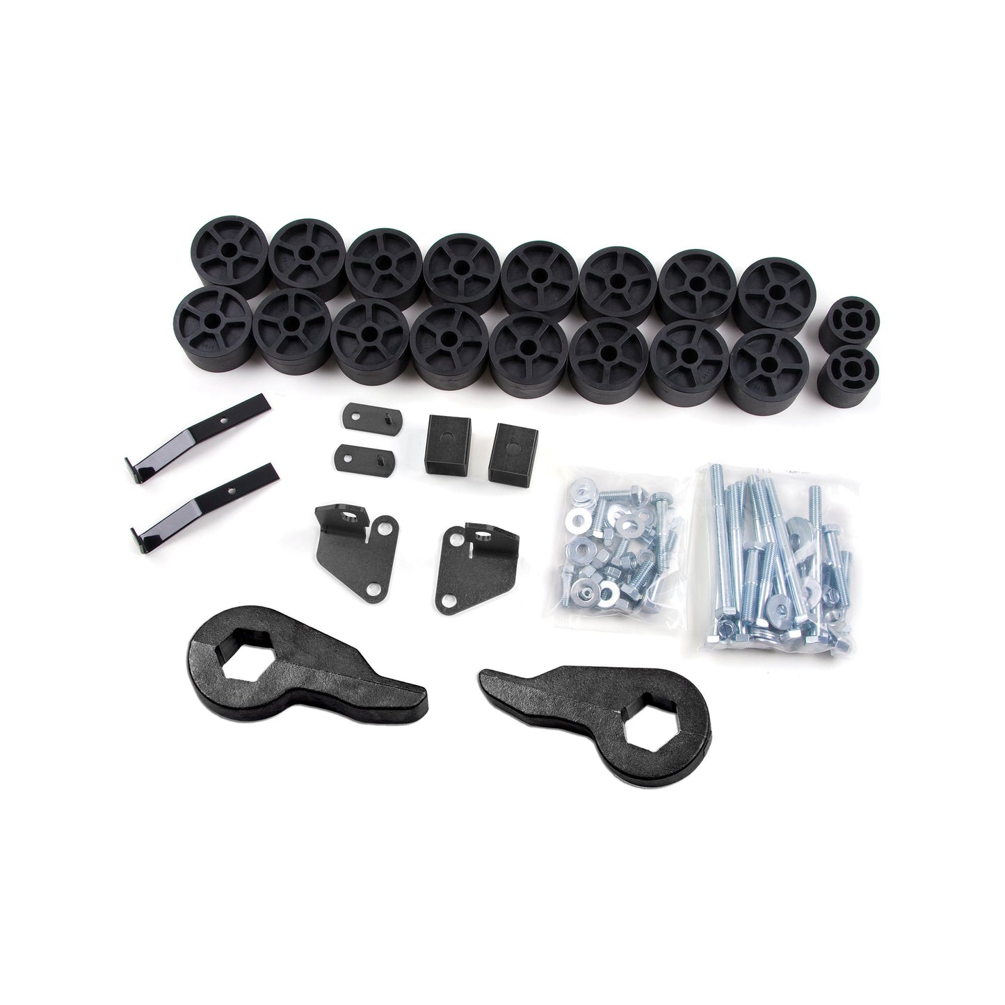 ZONE OFFROAD |  3.5 Inch Combination Lift Kit   I ZONC1354 components including torsion bar keys and body lift parts.