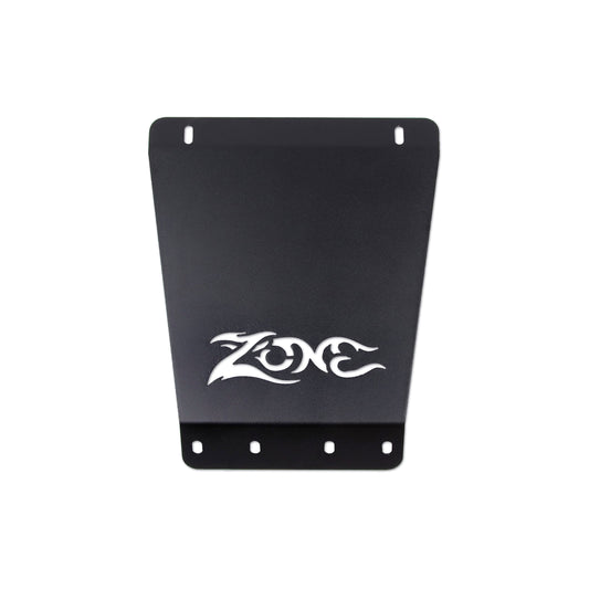 ZONE OFFROAD |  Skid Plate   I ZONC5651, durable black steel skid plate featuring a laser cut Zone logo.