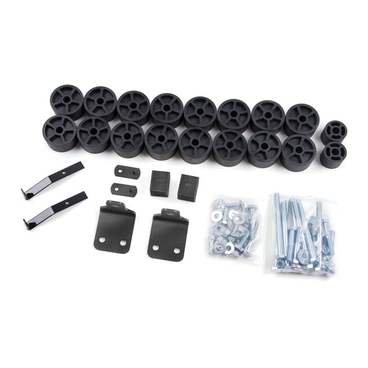 ZONE OFFROAD |  1.5 Inch Body Lift   I ZONC9152 kit components including body blocks and hardware for Chevy/GM 1500 Truck.