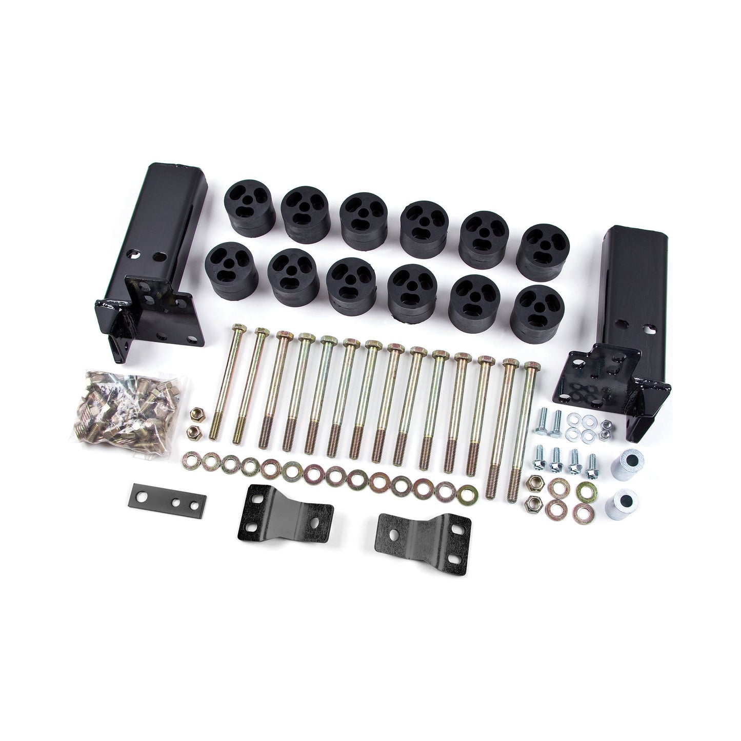 ZONE OFFROAD |  2 Inch Body Lift Kit   I ZONC9251 components including body mount blocks and hardware.