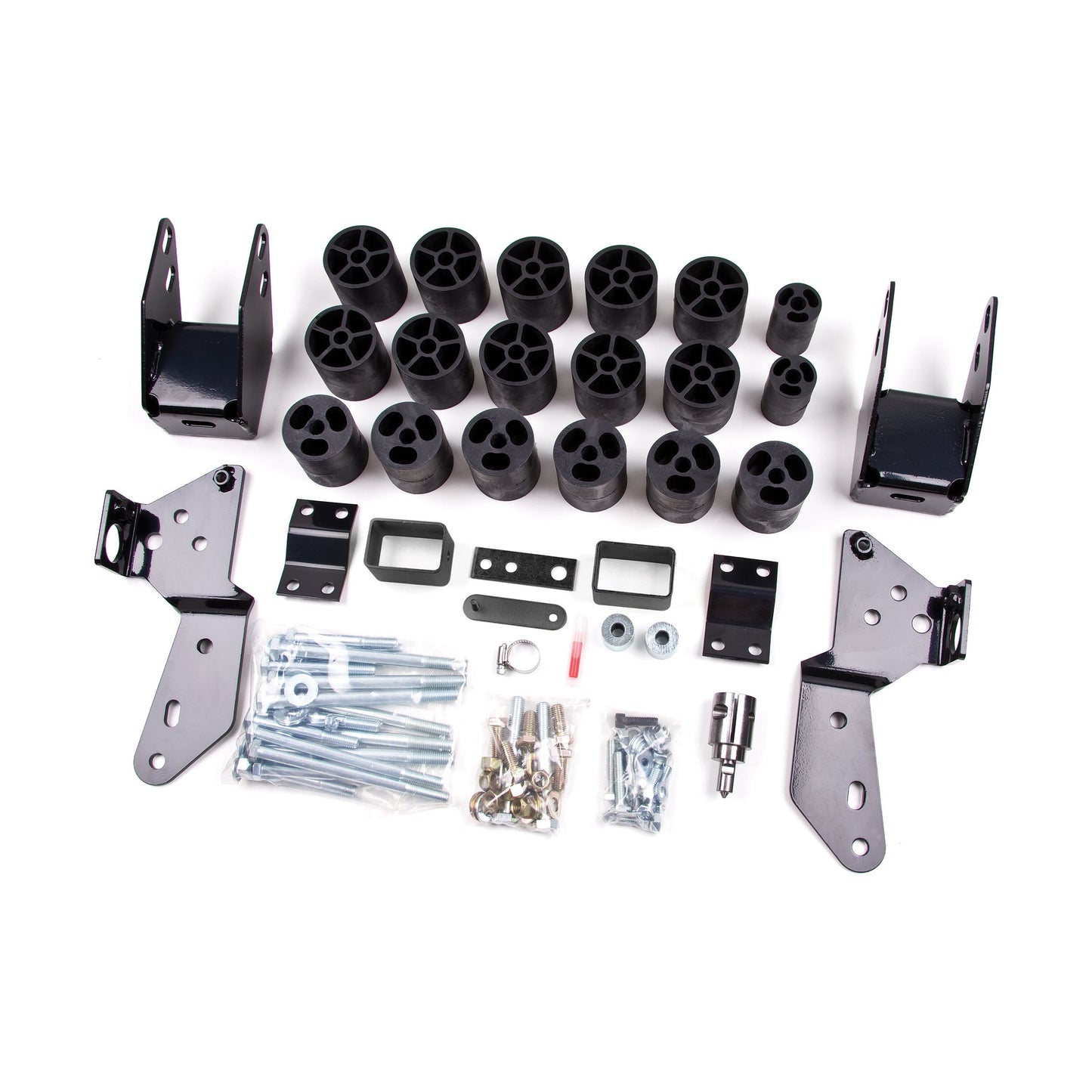 ZONE OFFROAD |  3 Inch Body Lift Kit   I ZONC9350 components including body mount blocks and hardware.