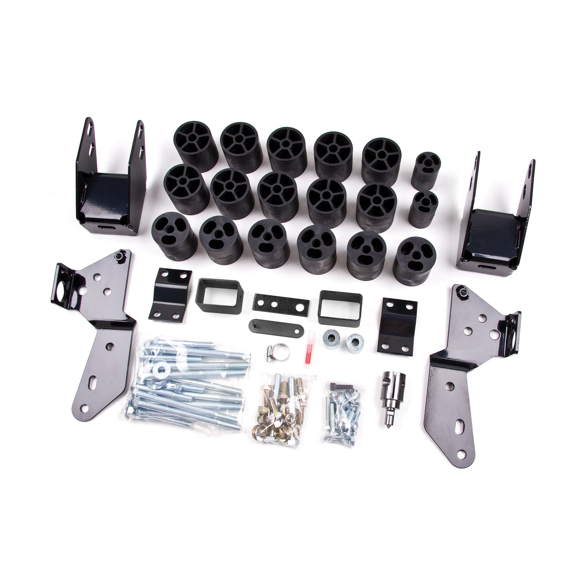 ZONE OFFROAD |  3 Inch Body Lift Kit   I ZONC9350 components including body mount blocks and hardware.