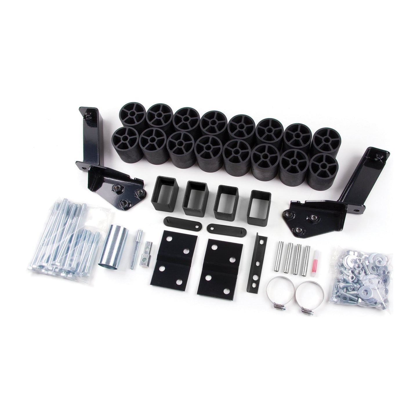 ZONE OFFROAD |  3 Inch Body Lift   I ZONC9357, complete body lift kit parts for Chevy/GM 1500 Truck installation.