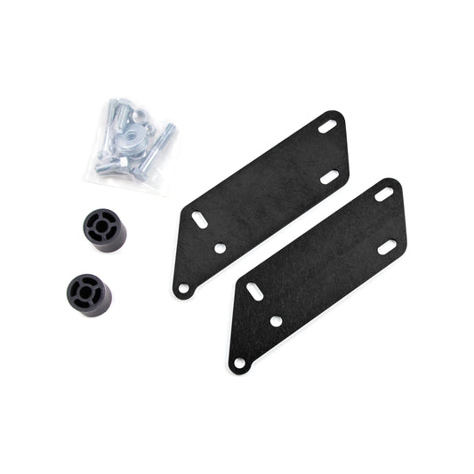 ZONE OFFROAD |  1.5" Rear Bumper Relocation Brackets   I ZONC9908, black relocation brackets with hardware components.