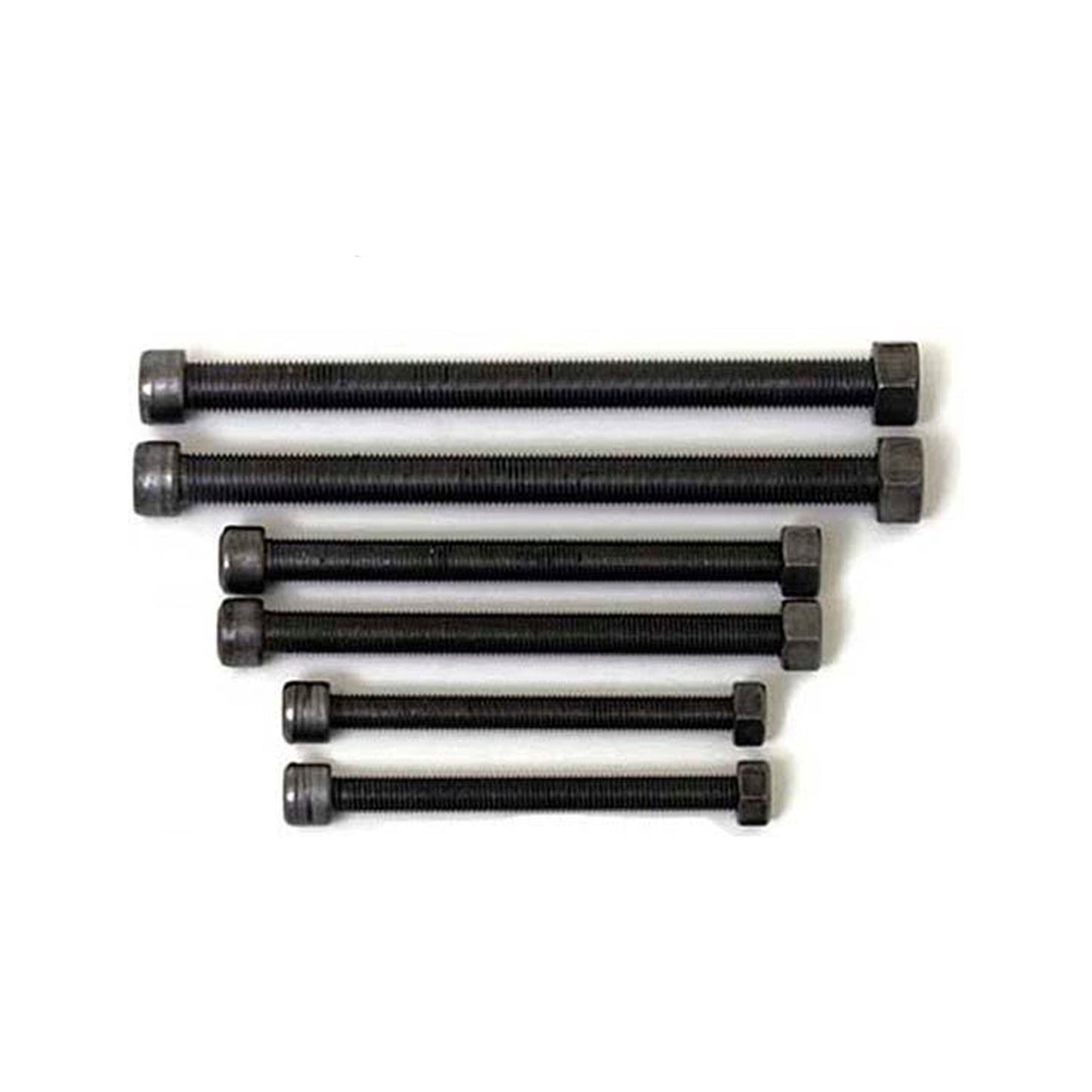 ZONE OFFROAD |  Leaf Spring Center Pins - 7/16 In x 4 In   I ZONU3012 - assortment of black bolts for vehicle suspension.