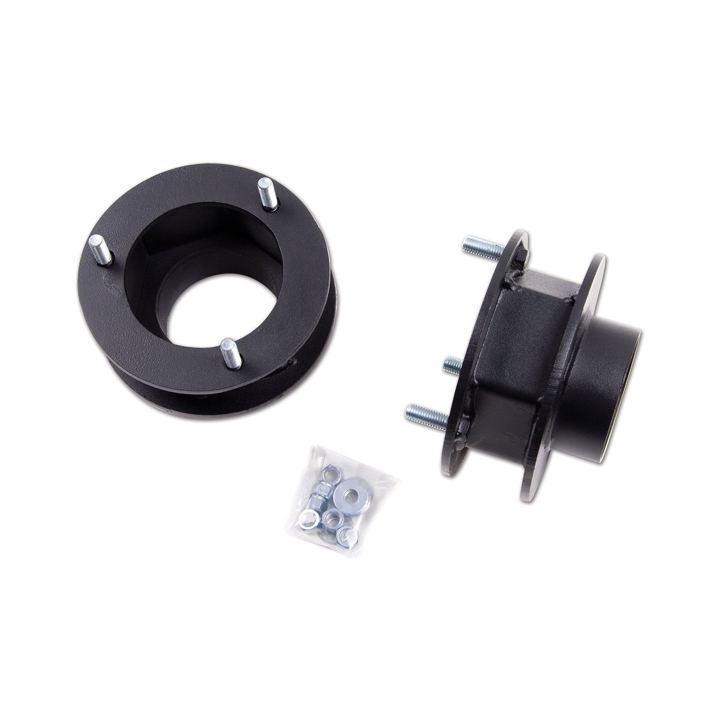 ZONE OFFROAD | 2.5 Inch Leveling Kit I ZOND127N black powder coated upper coil mounts with installation hardware.