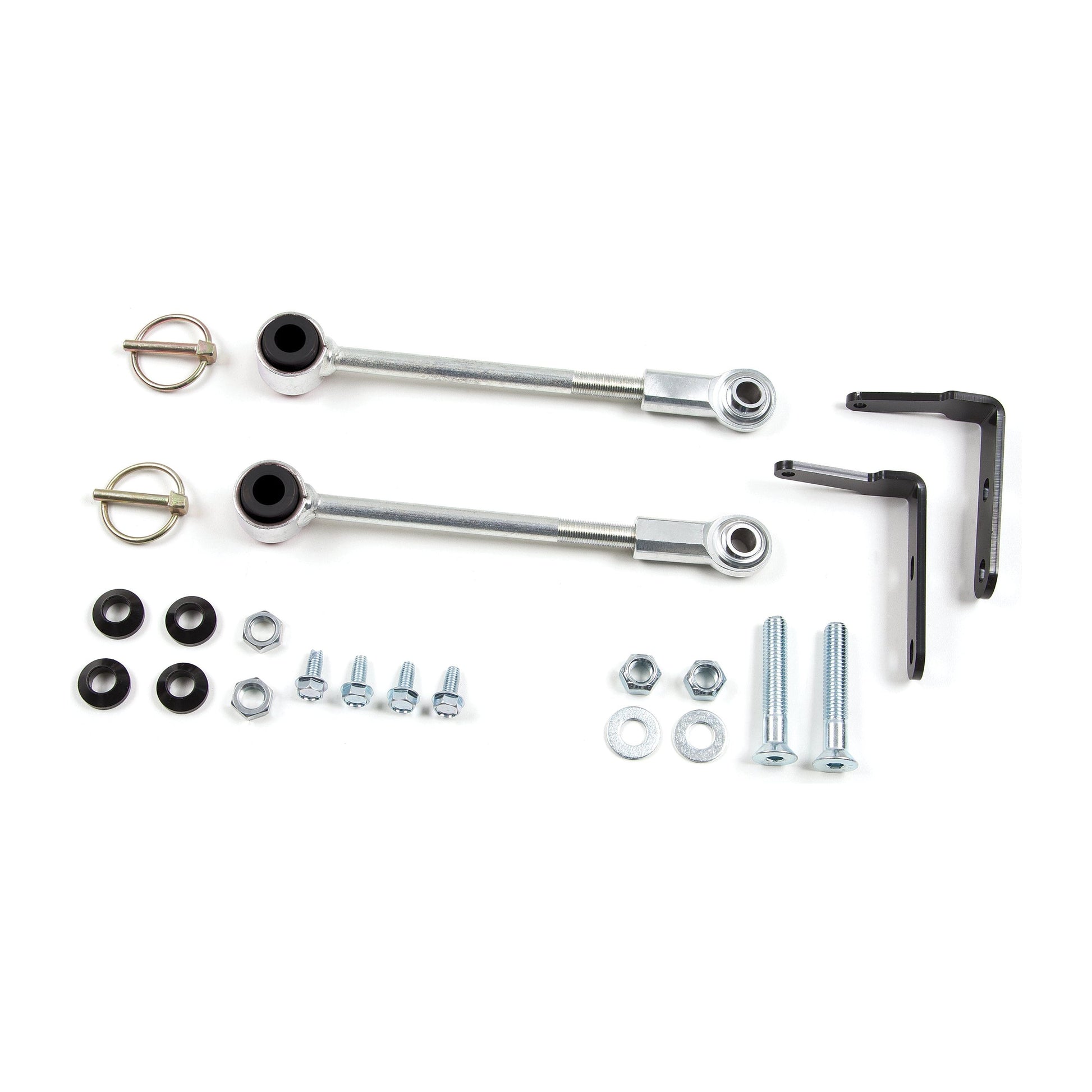 ZONE OFFROAD |  Sway Bar Disconnects   I ZONJ5321 components including sway bar links, hardware, and brackets.