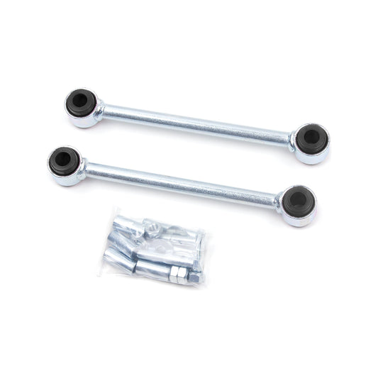 ZONE OFFROAD |  Sway Bar Links   I ZONJ5200 with solid steel construction and black urethane bushings, suitable for Jeep lift kits.