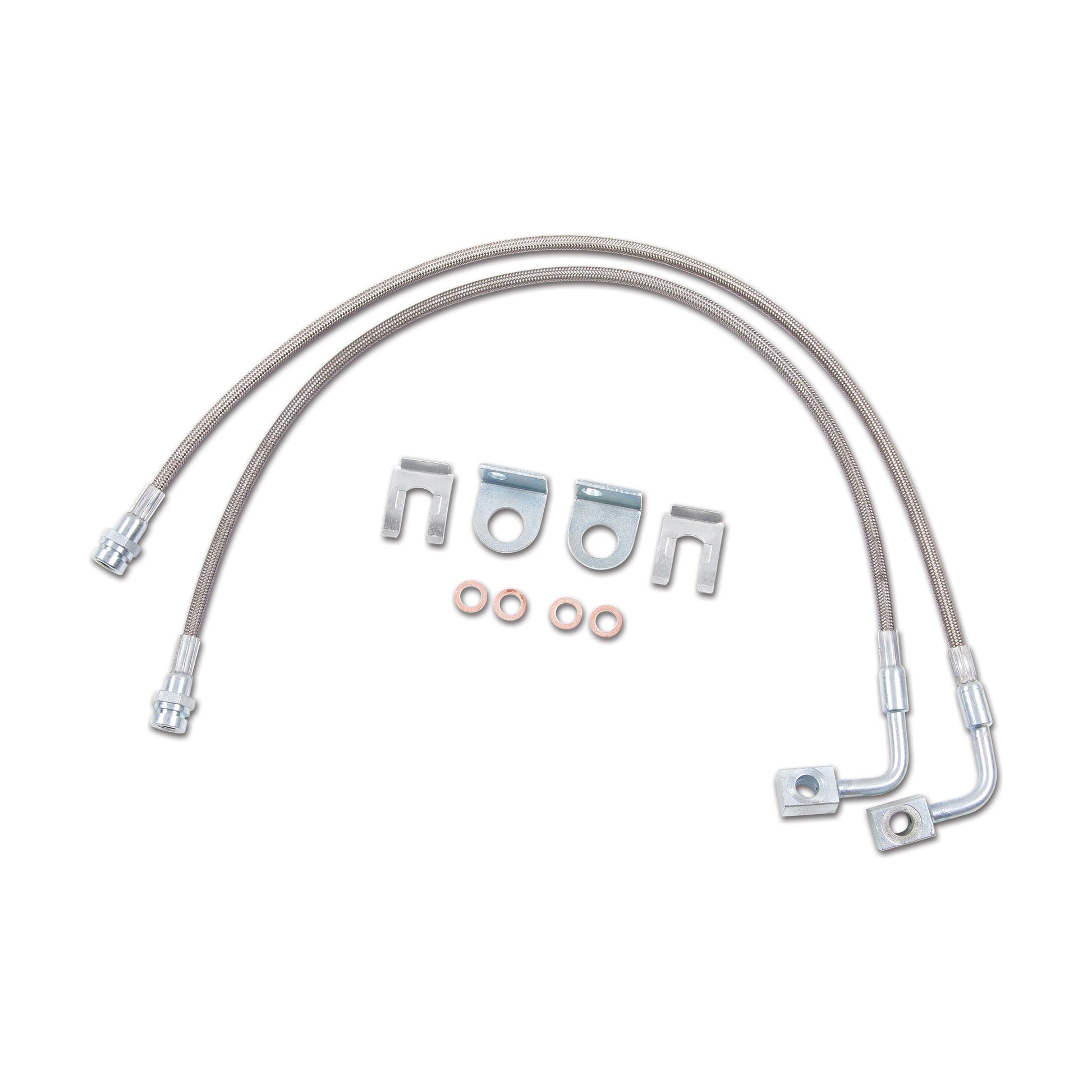 ZONE OFFROAD |  Front Brake Lines Jeep Wrangler JK (07-18)  I ZONJ5403 high quality brake hoses and fittings kit