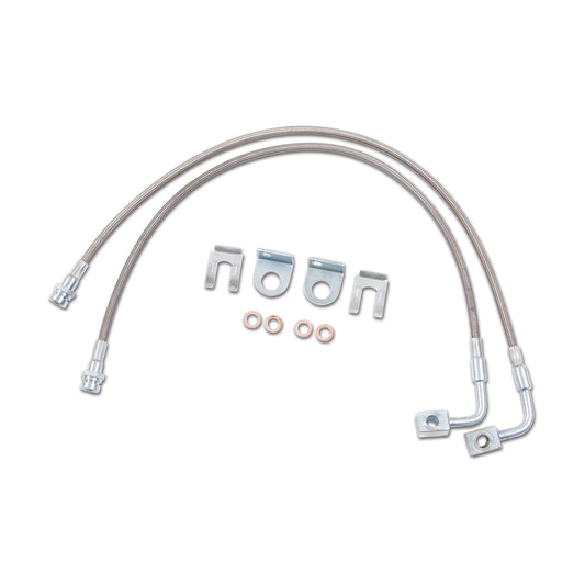 ZONE OFFROAD |  Front Brake Lines Jeep Wrangler JK (07-18)  I ZONJ5403 high quality brake hoses and fittings kit
