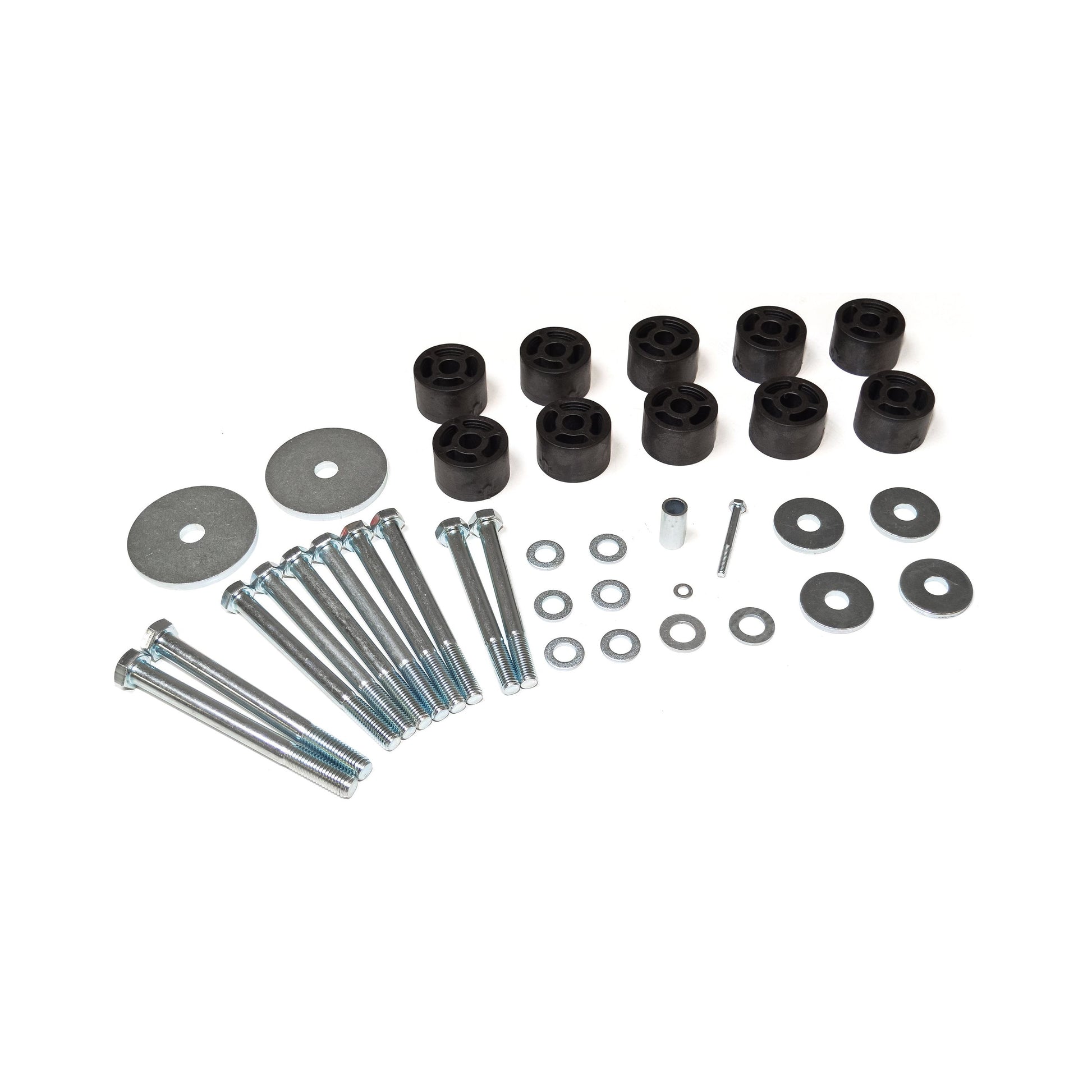 ZONE OFFROAD |  1.25 Inch Body Lift Kit   I ZONJ9122 hardware components including bolts and spacers.