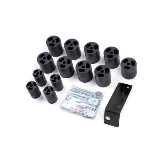 ZONE OFFROAD |  3 Inch Body Lift Kit   I ZONJ9330 components including body mount blocks and hardware.