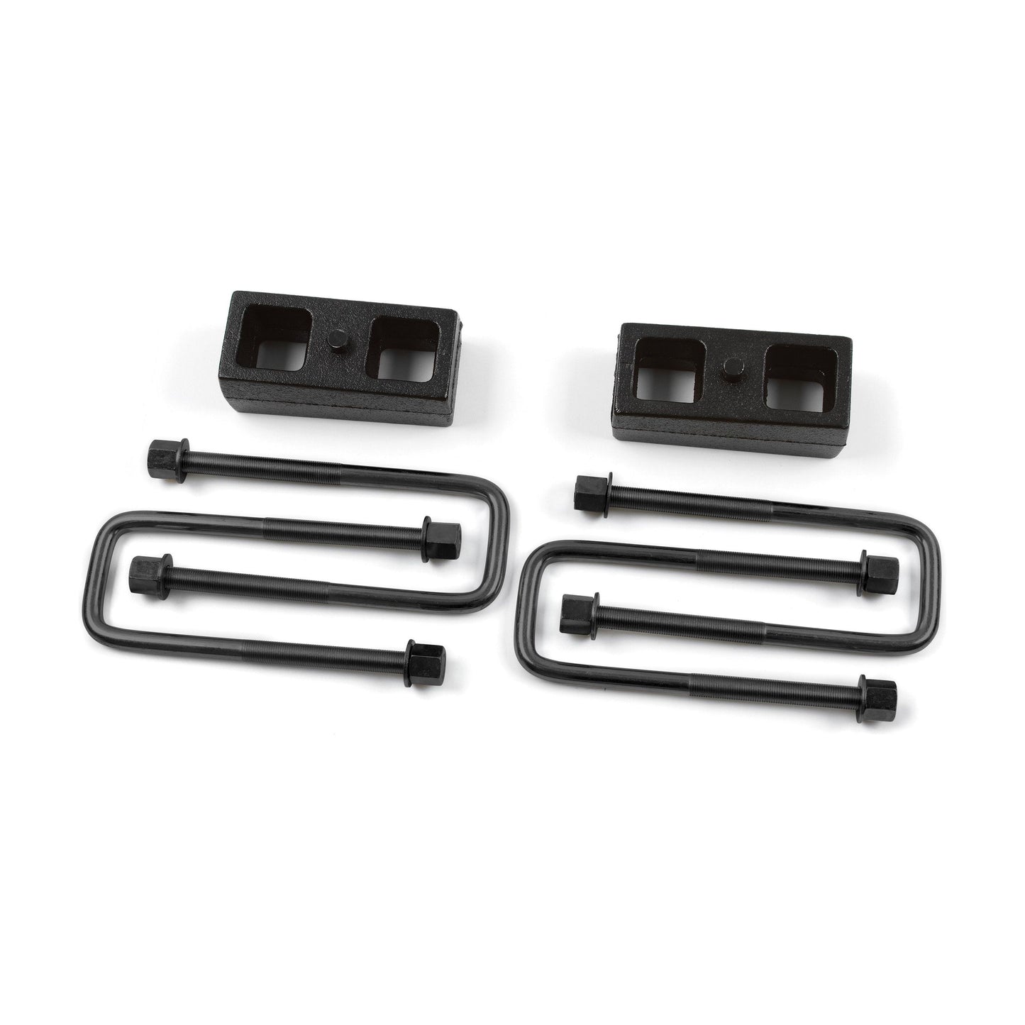 ZONE OFFROAD | 2 Inch Rear Lift I ZONT1209 components including rear lift blocks and u-bolts for Toyota Tacoma.
