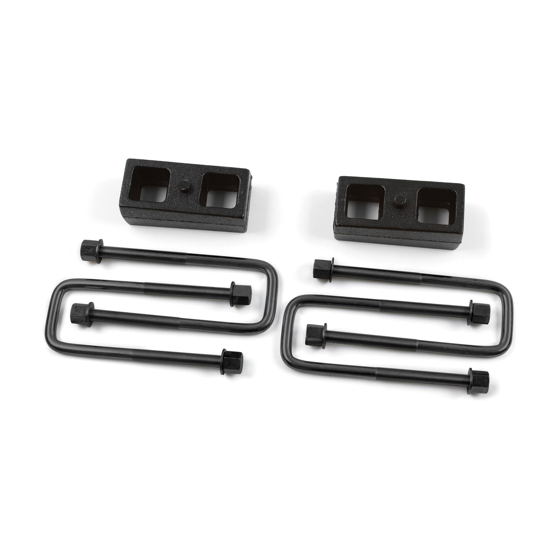ZONE OFFROAD | 2 Inch Rear Lift I ZONT1209 components including rear lift blocks and u-bolts for Toyota Tacoma.