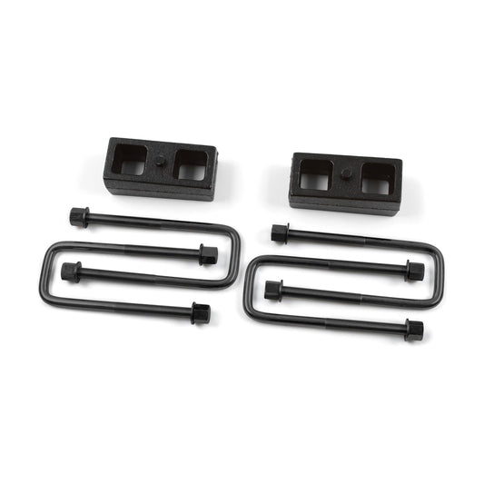 ZONE OFFROAD | 2 Inch Rear Lift I ZONT1209 components including rear lift blocks and u-bolts for Toyota Tacoma.