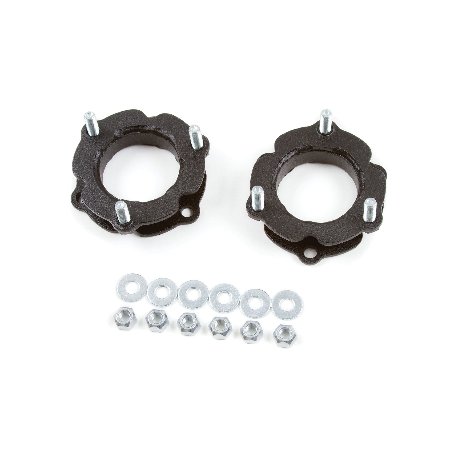 ZONE OFFROAD |  2.5 Inch Strut Spacer Leveling Kit   I ZONT1251 featuring black strut spacers and installation hardware.