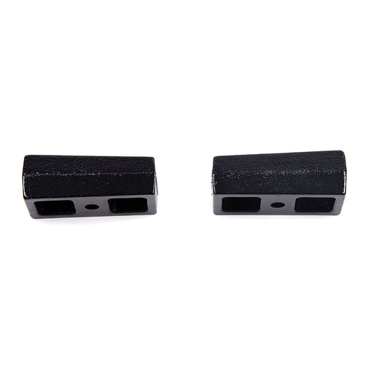 ZONE OFFROAD | 2" Rear / Susp. Lift Blocks - 9/16" Pins I ZONU3020, pair of black cast iron lift blocks.