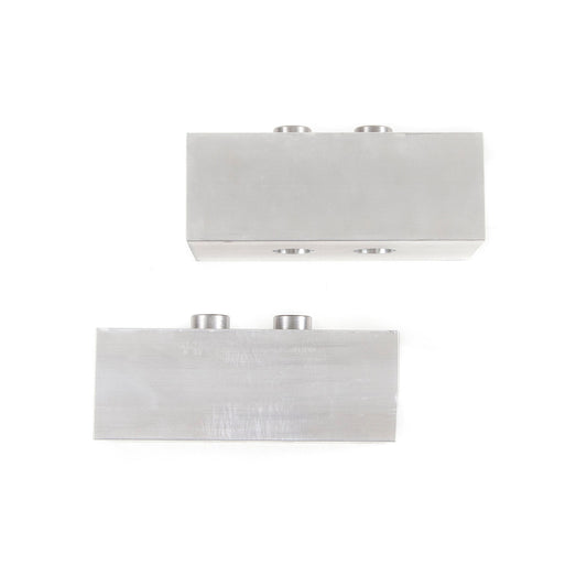 ZONE OFFROAD | 2" Rear / Susp. Lift Blocks - 3/4" Pins I ZONU3023 - Raw aluminum lift blocks for Ford F150.