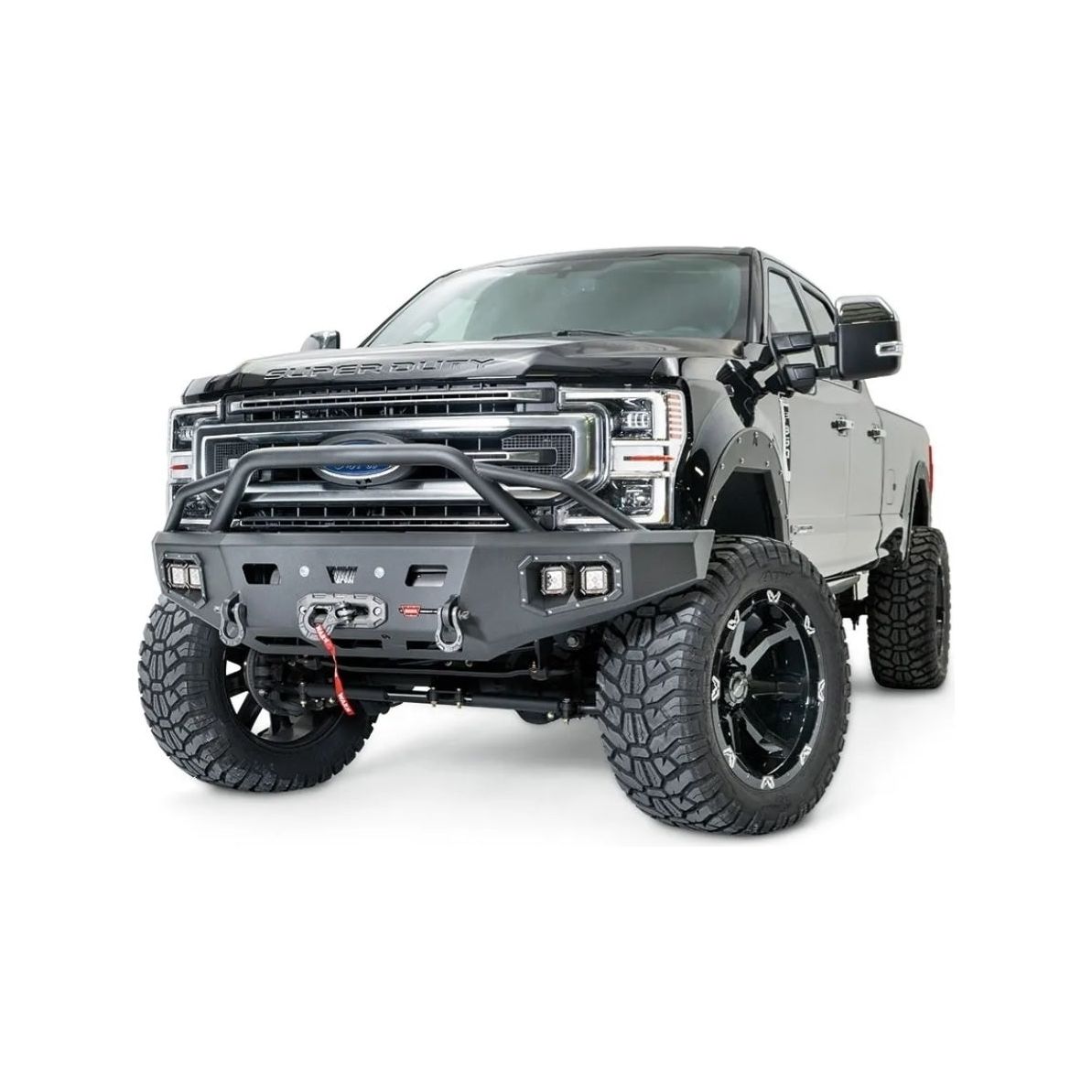 Warn Ascent HD Front Bumper with Baja Grille Guard for 17-C Ford F-250 - F-350 Super Duty 106918