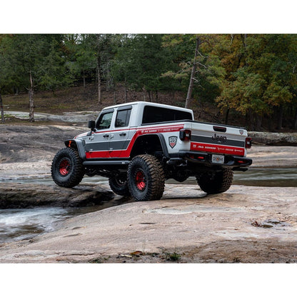 BUSHWACKER | Black Jeep Flat Style Textured Finish 4-Piece Fender Flare Set For 2020-2023 Jeep Gladiator Launch Edition Bushwacker | 10928-08