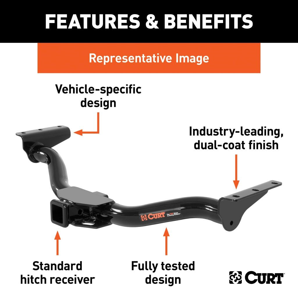 Curt Manufacturing Class III 2" Receiver Hitch for 2018-C JL 13392