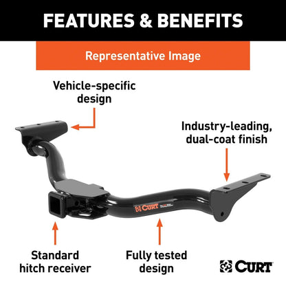 Curt Manufacturing Class III 2" Receiver Hitch for 2020-C Gladiator JT 13434