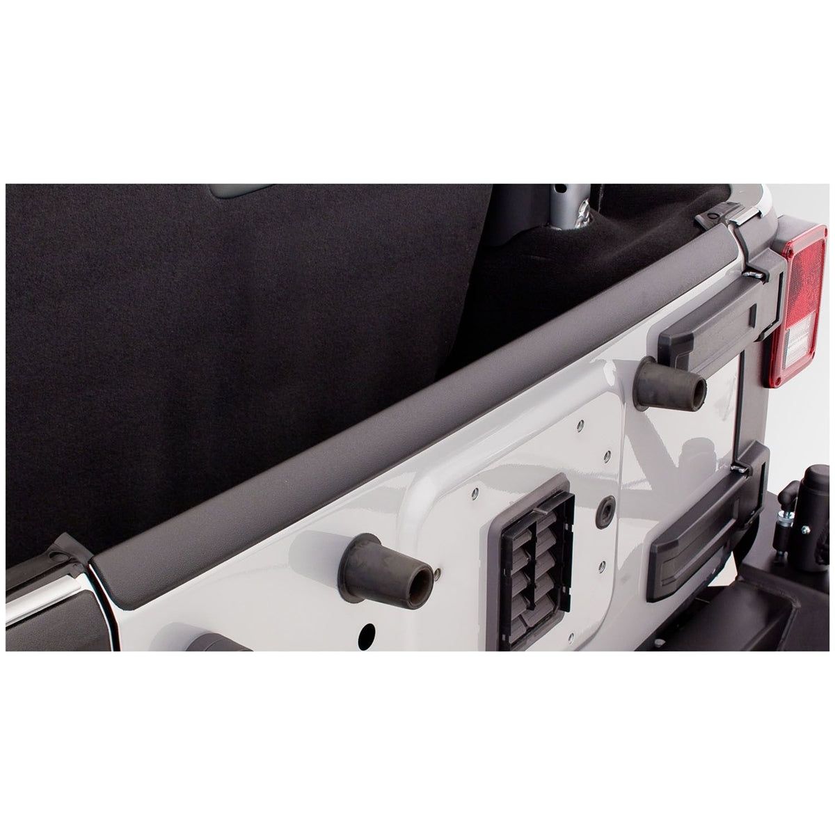 BUSHWACKER | Black Trail Armor Hood And Tailgate Protector Set For 2007-2018 Jeep Wrangler JK Bushwacker | 14014