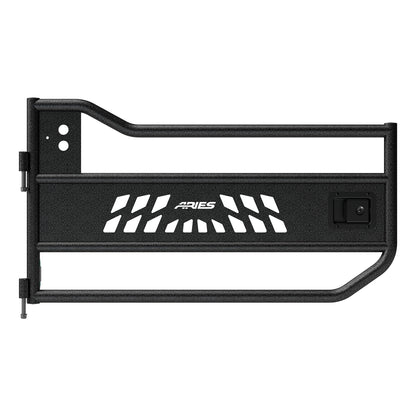 Aries Automotive Front Tube Doors (Black) for 2018-C Jeep Wrangler JL - JLU - Gladiator JT 1500200