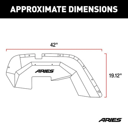 Aries Automotive Front Inner Fender Liners for 2009-2018  JK 1500350