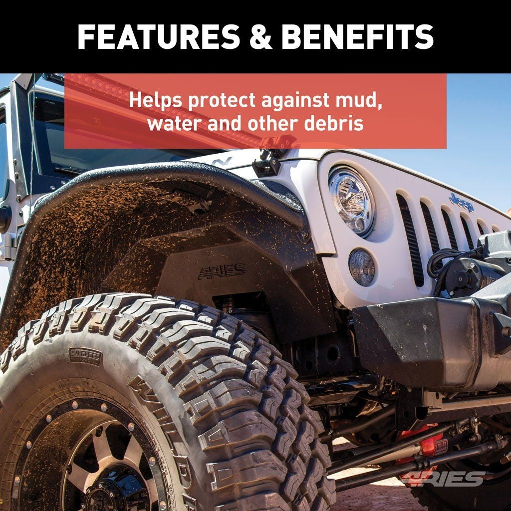 Aries Automotive Front Inner Fender Liners for 2009-2018  JK 1500350