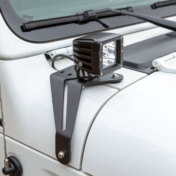 Aries Automotive Windshield LED 2" Cube Lights & Brackets for 2018-C JL - Gladiator JT 1501305
