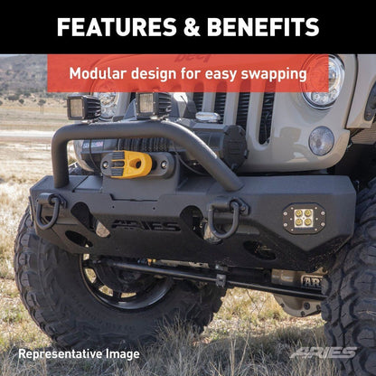 Aries Automotive Trailchaser Aluminum Front Bumper (Option 3) for 2018-C JL - Gladiator JT 2082094