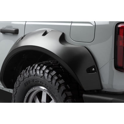 BUSHWACKER | Black Pocket/Rivet Style Textured Finish 4-Piece Fender Flare Set For 2021-2023 Ford Bronco, 4-Dr Bushwacker | 20960-03