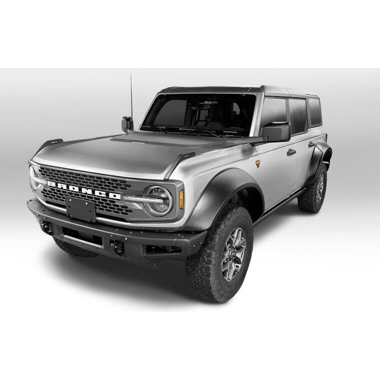 BUSHWACKER | Black Extendafender Style Smooth Finish 4-Piece Fender Flare Set For 2021-2023 Ford Bronco, 4-Dr Bushwacker | 20961-03