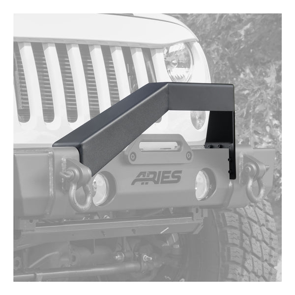 Aries Automotive TrailCrusher Front Bumper Angular Brush Guard (Black) For 18+ Jeep Wrangler JL 4 Door Models 2156050