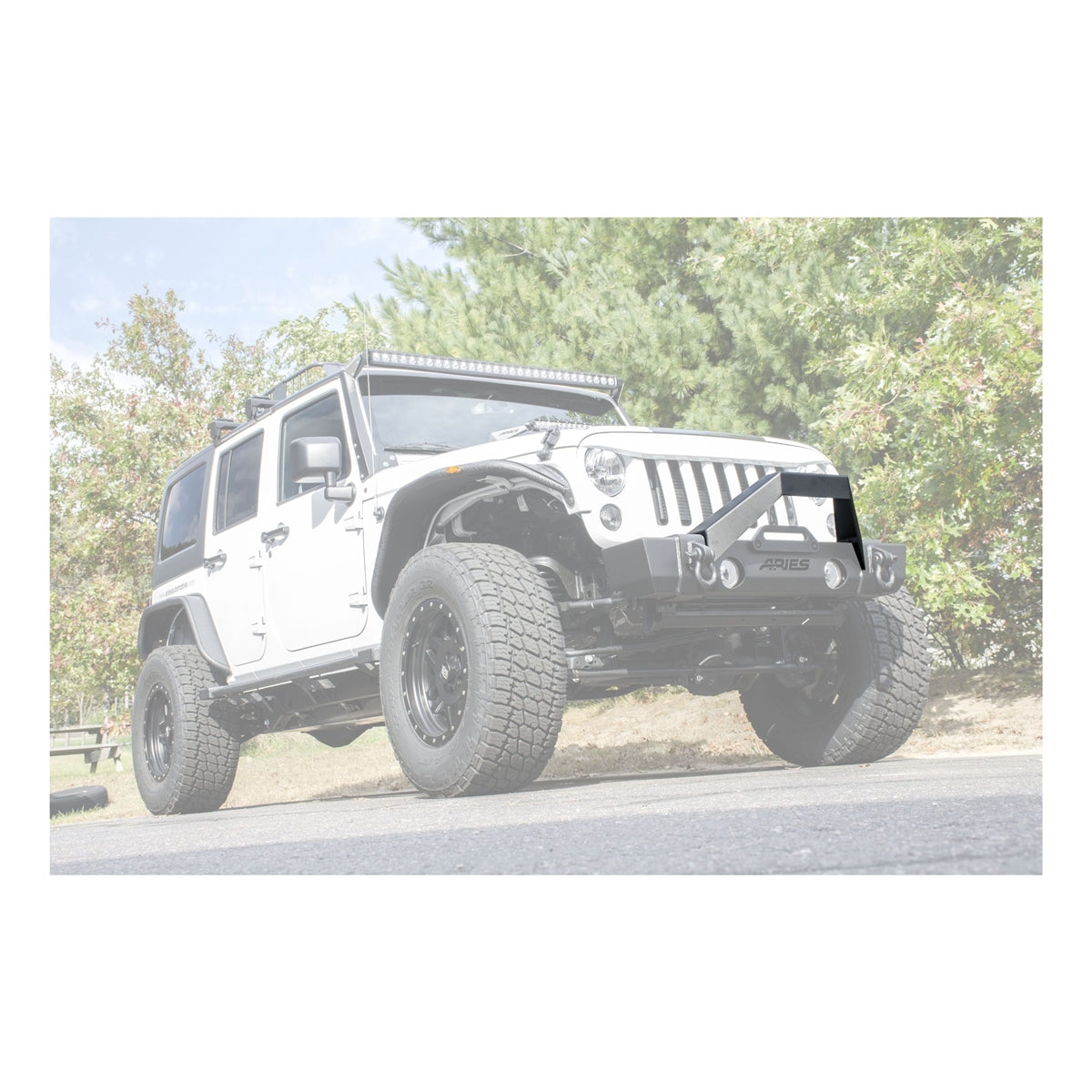 Aries Automotive TrailCrusher Front Bumper Angular Brush Guard (Black) For 18+ Jeep Wrangler JL 4 Door Models 2156050