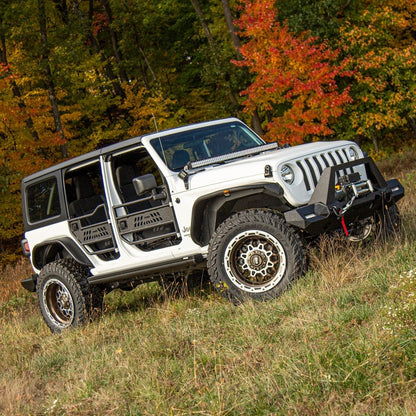 Aries Automotive Rear Tube Doors (Black) for 2018-C Jeep Wrangler JLU - Gladiator JT 2500200
